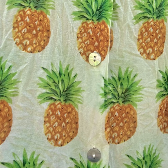 Vintage Silk Pineapple Blouse - Picture 3 of 9